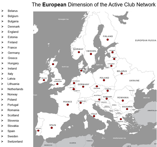 map of european active club network