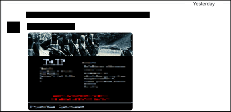 Directions for the homemade synthesis of explosives shared on a pro-ISIS chat on the Element platform. Screenshot taken on August 25.