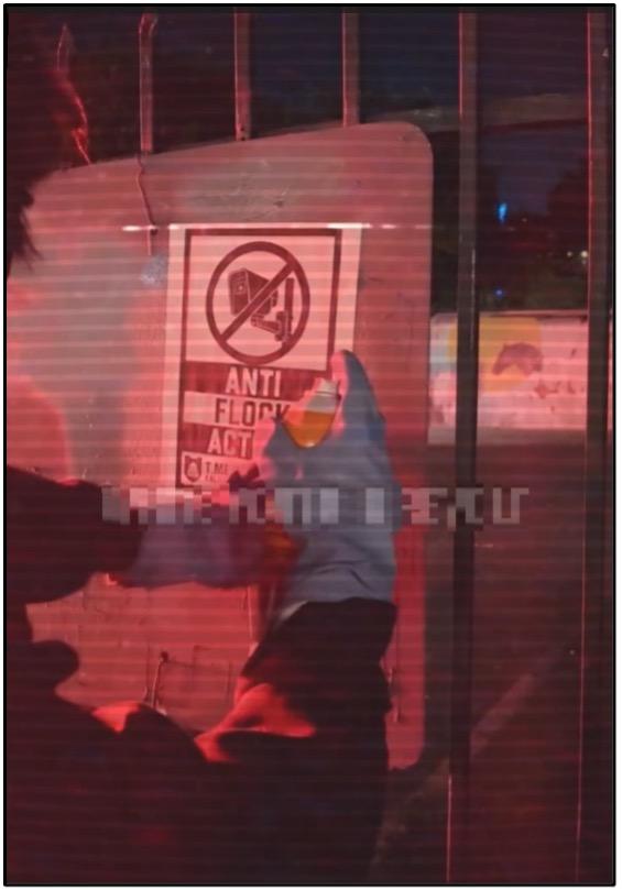“Anti-Flock Action” poster in under-18 United Youth Club video, posted on Telegram on July 28.