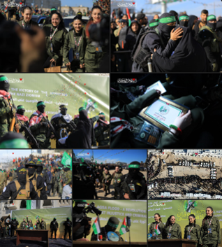 Figure 4. Images from the release of Karina Ariev, Daniella Gilboa, Naama Levy and Liri Albag. Source: Telegram