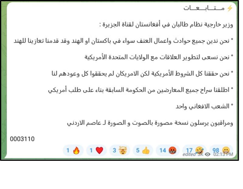 May 1 Pro-ISIS post on Telegram