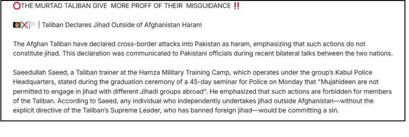 May 29 Pro-ISIS Telegram statement by Saeedullah Saeed