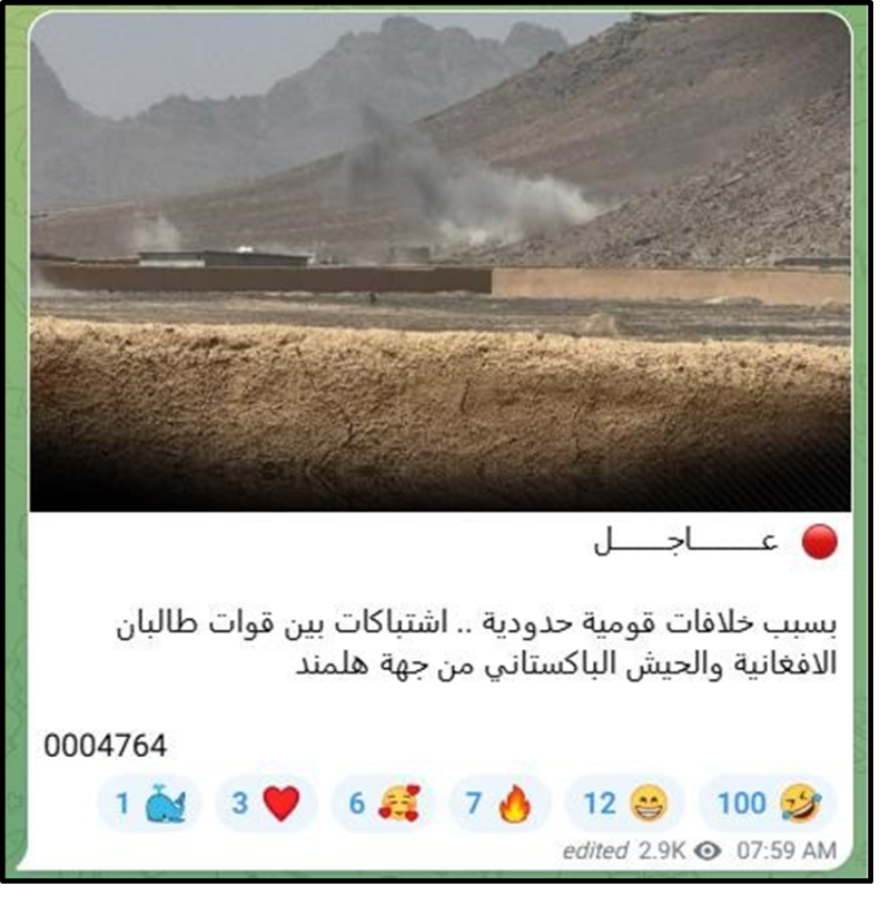 May 29 Pro-ISIS post Telegram Taliban Pakistani forces