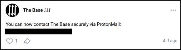 Post from The Base on August 7