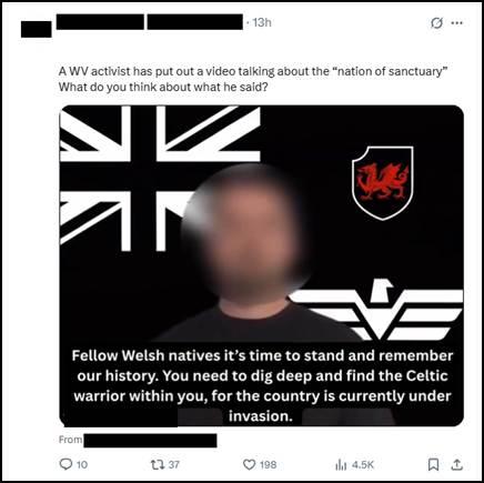 White Vanguard video on X