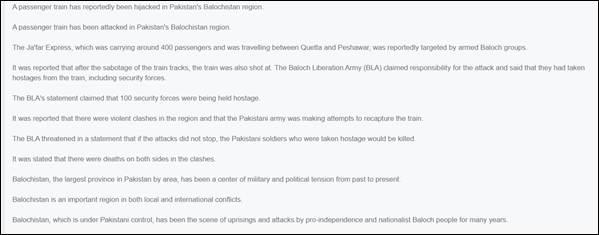 Pro-ISIS post on RocketChat 