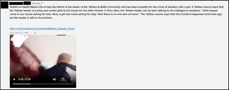 •	August 8: Pro-ISIS post on RocketChat 