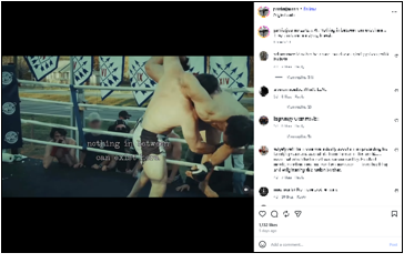 Active Club propaganda video on Instagram. Screenshot taken on May 7.