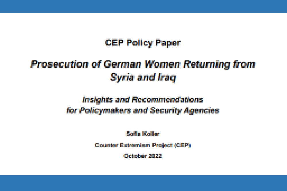 UPDATE: “Prosecution of German Women Returning from Syria and Iraq”