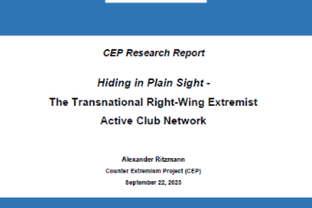 Hiding in Plain Sight – The Transnational Right-Wing Extremist Active Club Network