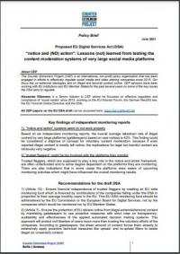 Proposed EU Digital Services Act (DSA): “Notice and (NO) action”: Lessons (not) learned from testing the content moderation systems of very large social media platforms