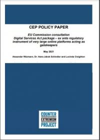 EU Commission consultation – Digital Services Act package – ex ante regulatory instrument of very large online platforms acting as gatekeepers