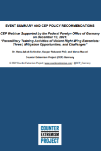 Paramilitary Training Activities of Violent Right-Wing Extremists: Threat, Mitigation Opportunities, and Challenges