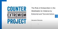 CEP Webinar: The Role of Antisemitism in the Mobilization to Violence by Extremist and Terrorist Actors