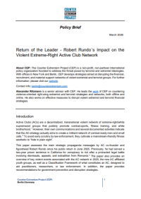 Return of the Leader – Robert Rundo´s Impact on the Violent Extreme-Right Active Club Network