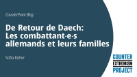 white text on blue background, blog title in french